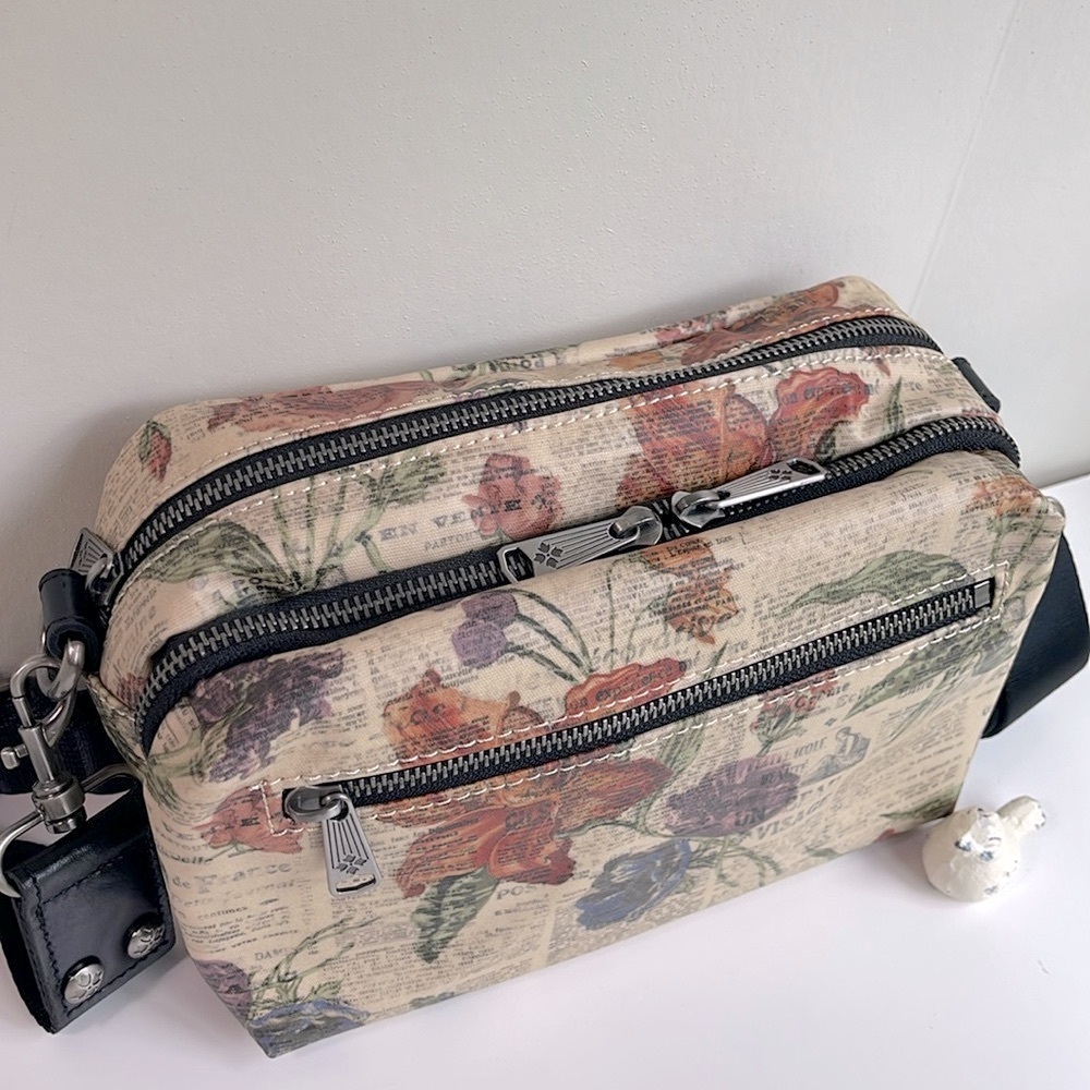 Patricia Nash Floral Print Crossbody Bag Set in Cream, Orange, Purple, Green - Picture 5 of 16